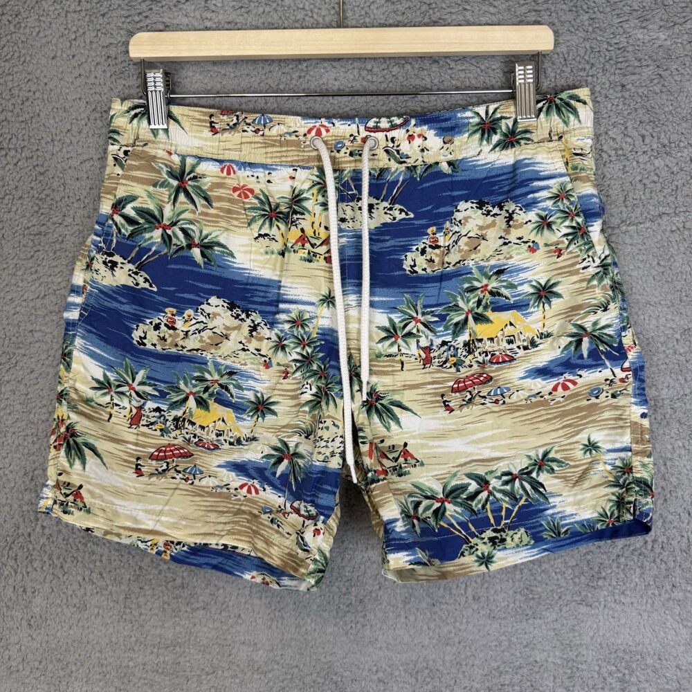 J Crew Swim Trunks Mens Medium Beach Lined 6" Shorts Surf